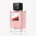 Détail du flacon gravé chevrons de l'eau de parfum Oud Berry, Nuance Parfums